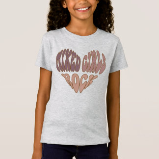 ミックスガールズロックbiracial,多文化,ハート tシャツ