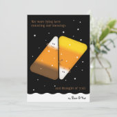 ミックスキャンディーコーンカップル秋ホリデーカード シーズンカード (スタンド正面)