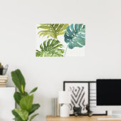 ミックスグリーン |トロピカルパームズ ポスター (ホームオフィス)