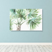 ミックスグリーンIトロピカルパーム キャンバスプリント (インサイチュ (ウッドフロア))