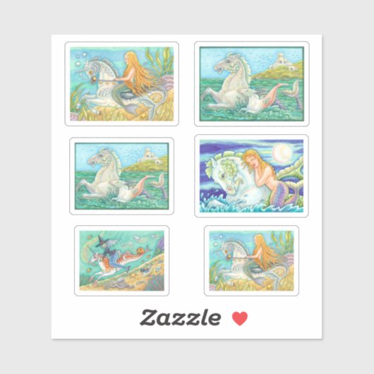 ミックスコレクション人魚/人馬ファンタジー馬 シール (シート)