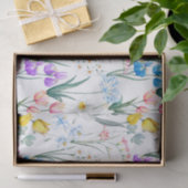 ミックススプリングフラワーズ、スイセンの植物 薄葉紙 (ギフト)