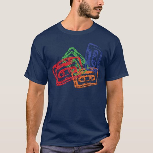 ミックステープ – DJディスクジョッキー Tシャツ (正面)