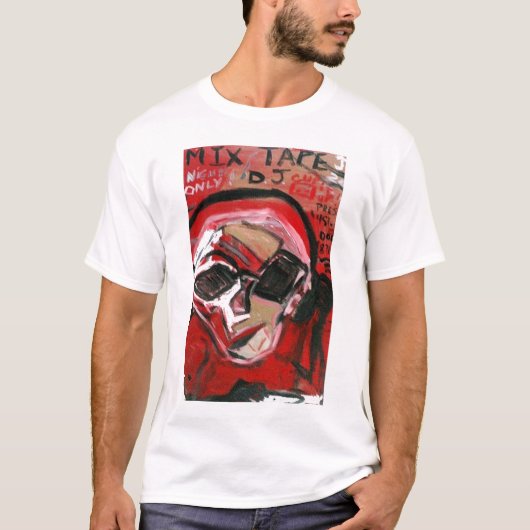ミックステープ DJ レッド Tシャツ (正面)