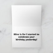 ミックスドリンクグラス1/2フルフレンドの誕生日 カード (内部)