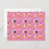 ミックスドリンクピンク葉書 ポストカード (正面/裏面)