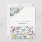 ミックスパステルブーケ ウェディング 招待状 (裏面)