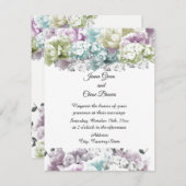ミックスパステルブーケ ウェディング 招待状 (正面/裏面)