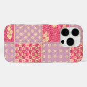 ミックスパタ日本のーンのパッチワーク赤と紫 Case-Mate iPhoneケース (裏面 (横))