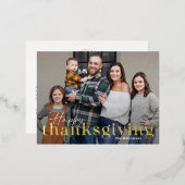 ミックスフォイルエレガントフォト感謝祭はがき 箔シーズンポストカード (正面/裏面)