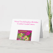 ミックスフラワーの娘の誕生日カード カード (裏面)