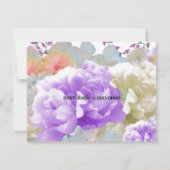 ミックスフラワーの50周年結婚記念日招待状 招待状 (裏面)