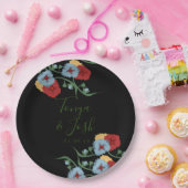 ミックスフラワーズメキシコフォーク植物かわいらしフローラ ペーパープレート (パーティー)