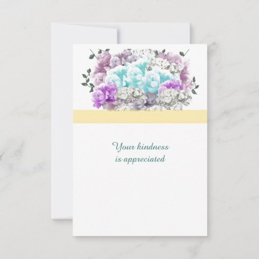 ミックスブーケベビーギフトサンキュー サンキューカード (裏面)