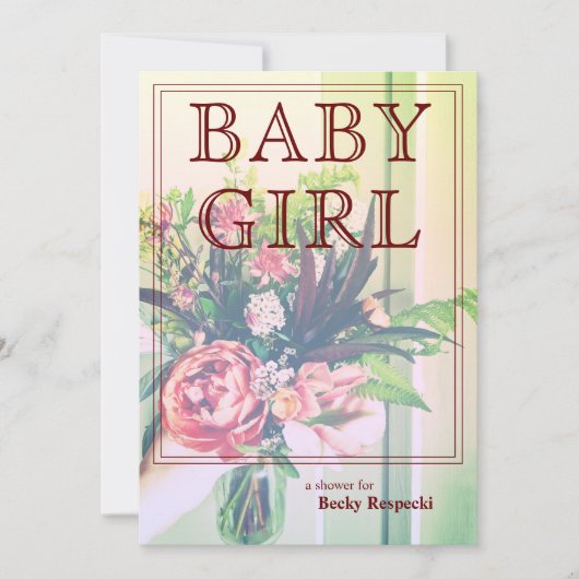 ミックスブーケベビーシャワー招待状 招待状 (正面)
