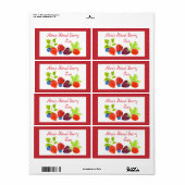 ミックスベリーは缶詰ラベルを保存 ラベル (フルシート)