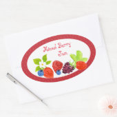 ミックスベリーは缶詰ラベルを保存 楕円形シール (封筒)