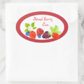 ミックスベリーは缶詰ラベルを保存 楕円形シール (バッグ)