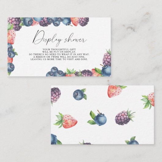 ミックスベリー – シャワーを表示 エンクロージャーカード (正面/裏面)