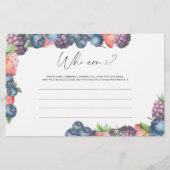 ミックスベリー – 私のブライダルシャワーゲーム 便箋 (正面)