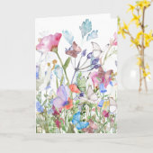 ミックスミディアムフローラ(空白の) カード (黄色い花)