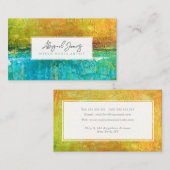 ミックスメディアのテクスチャの絵画悩みのアーティスト 予約カード (正面/裏面)