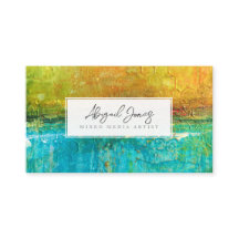 ミックスメディアのテクスチャの絵画悩みのアーティスト