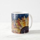 ミックスメディアひまわりマグカップ コーヒーマグカップ (正面右)