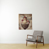 ミックスメディアアイスクリームコラージタペストリー タペストリー (インサイチュ)