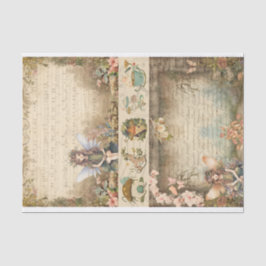 ミックスメディアアーティストジャンクジャーナル妖精コラージュ 薄葉紙