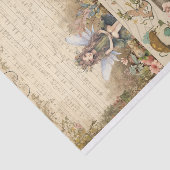 ミックスメディアアーティストジャンクジャーナル妖精コラージュ 薄葉紙 (詳細)