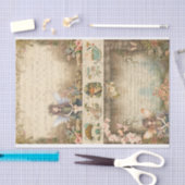 ミックスメディアアーティストジャンクジャーナル妖精コラージュ 薄葉紙 (クラフト)