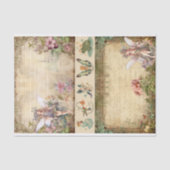 ミックスメディアアーティストジャンクジャーナル妖精コラージュ 薄葉紙 (正面)