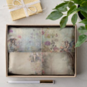 ミックスメディアアーティストジャンクジャーナル妖精コラージュ 薄葉紙 (ギフト)