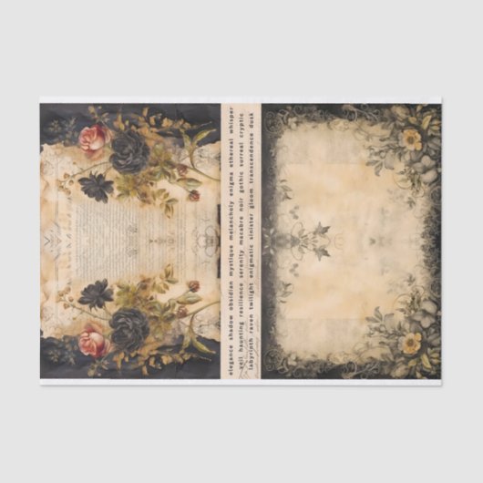 ミックスメディアアーティストジャンクジャーナルDark Gothic 薄葉紙 (正面)