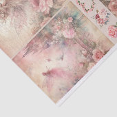 ミックスメディアアーティストピンクジャンクジャーナル妖精コラージュ 薄葉紙 (詳細)