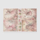 ミックスメディアアーティストピンクジャンクジャーナル妖精コラージュ 薄葉紙 (正面)
