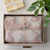 ミックスメディアアーティストピンクジャンクジャーナル妖精コラージュ 薄葉紙 (ギフト)