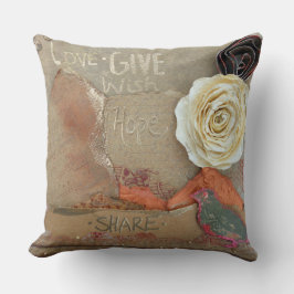 ミックスメディアアートことわざラブホ与えープ共有 クッション