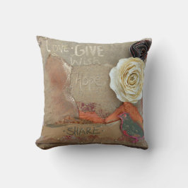 ミックスメディアアートことわざラブホ与えープ共有 クッション