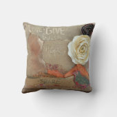 ミックスメディアアートことわざラブホ与えープ共有 クッション (裏面)