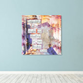 ミックスメディアアートの友情は独身の魂 キャンバスプリント (インサイチュ (ウッドフロア))