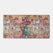 ミックスメディアアートポップ・アートのコラージデスクマット デスクマット (正面)