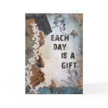 ミックスメディアアート引用文毎日贈り物