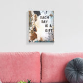 ミックスメディアアート毎日はギフト引用文 キャンバスプリント (インサイチュ (リビング))