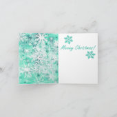 ミックスメディアキャットプリントクリスマスカードAP406B4 カード (内部)