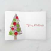 ミックスメディアクリスマスツリー シーズンカード (内部)