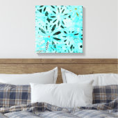 ミックスメディアデイジーアート キャンバスプリント (インサイチュ (寝室))