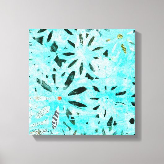 ミックスメディアデイジーアート キャンバスプリント (正面)