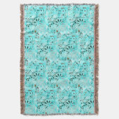 ミックスメディアデイジーアート スローブランケット (正面縦)